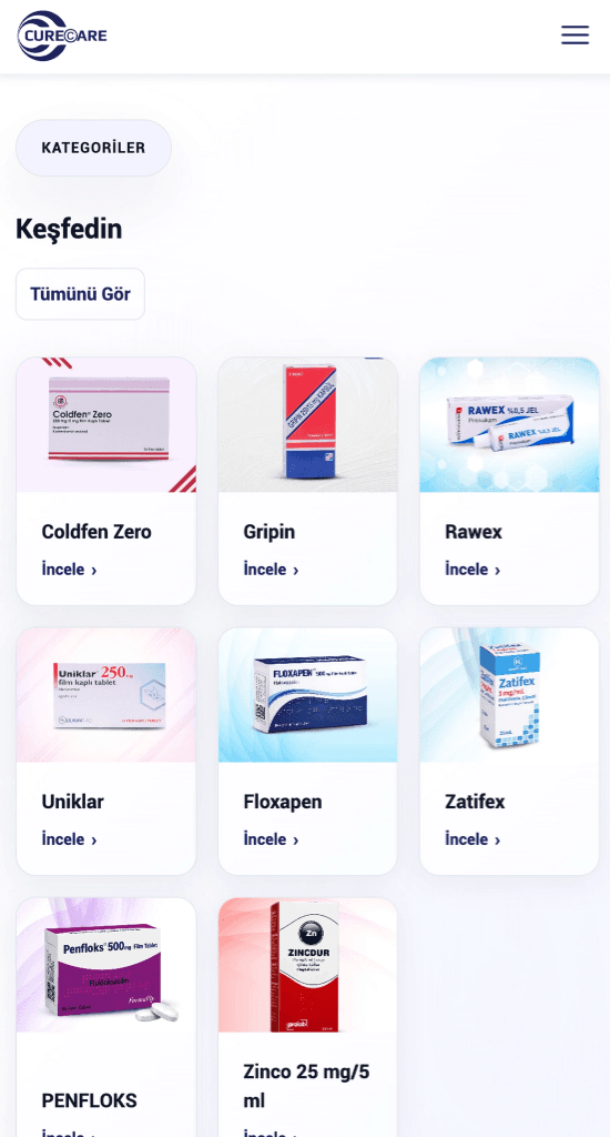 CureCare İlaç & Sağlık mobil