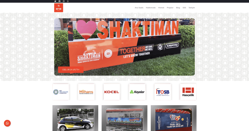 Ena Reklam — Tabela, Dijital Baskı & Cephe Giydirme Web Sitesi