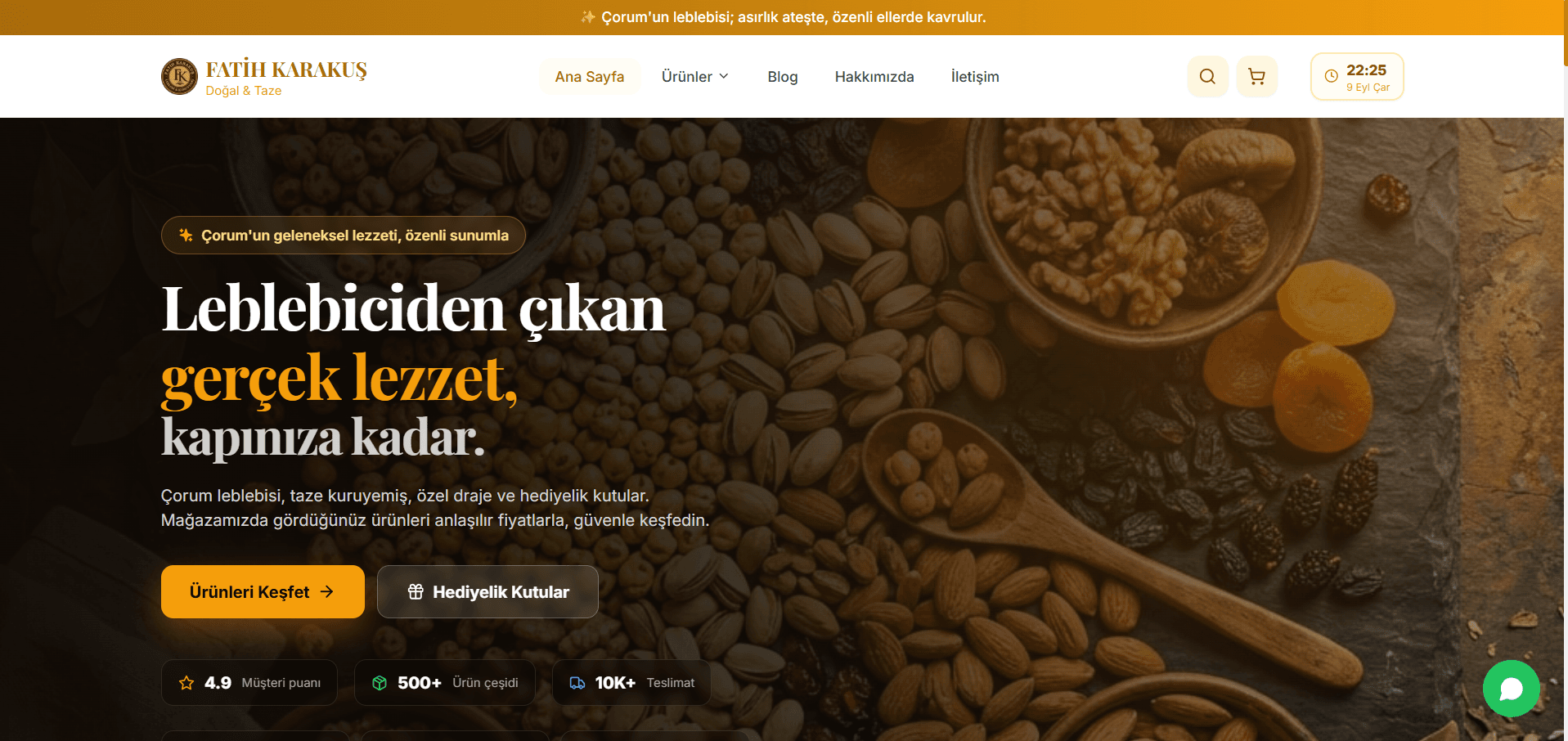 FK Kuruyemiş — Yüksek Hızlı E-Ticaret