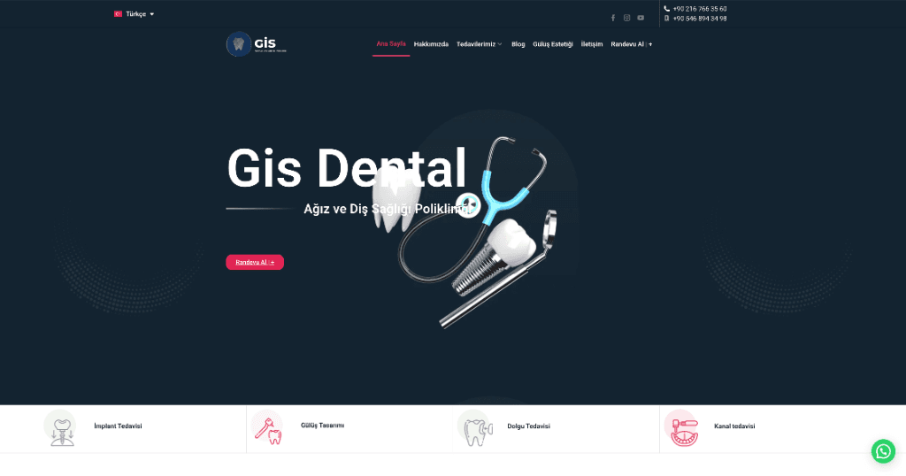 GİS Dental — Ağız ve Diş Sağlığı Polikliniği Web Sitesi