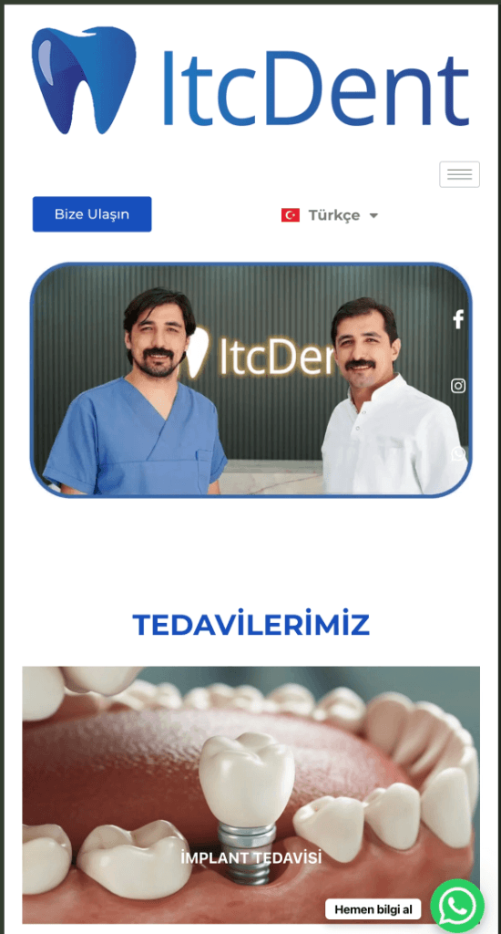 ItcDent Diş Kliniği mobil
