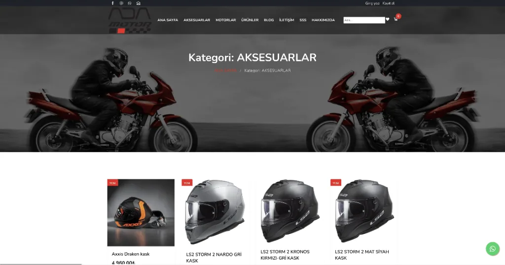 Ada Motor Mağaza & Filtre Altyapısı