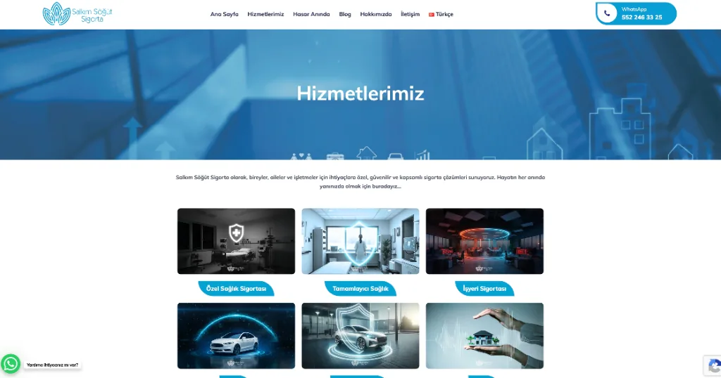 Salkım Söğüt Sigorta Bireysel & Kurumsal Sigorta Acenteliği Web Sitesi